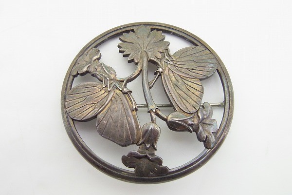 I151-S28-2422 ◎ Georg Jensen ジョージ・ジェンセン 925S 花と蝶 283