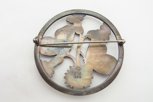 I151-S28-2422 ◎ Georg Jensen ジョージ・ジェンセン 925S 花と蝶 283