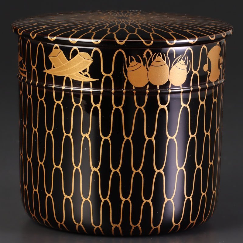 即中斎好 初瀬川柳庵 出世柳蒔絵 中棗 | 茶道具 小西康の