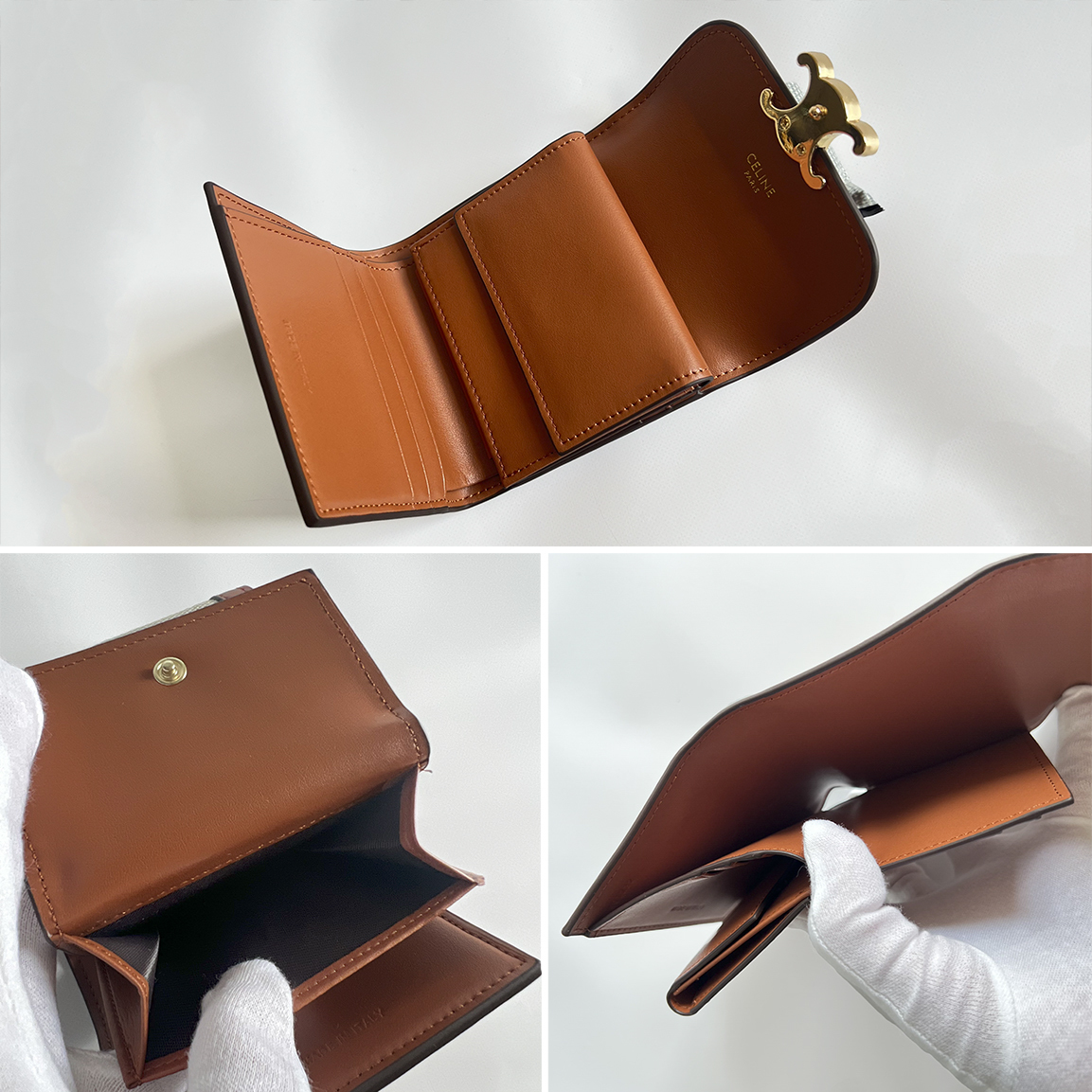 極美品 - CELINE セリーヌ トリオンフスモールウォレット 3つ折り財布  