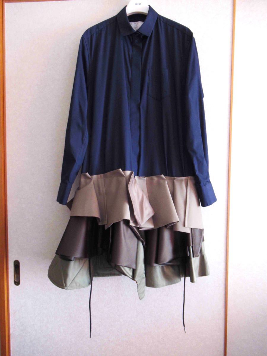サカイ 2022ss 解体ミリタリーシャツワンピース 2 サカイ sacai