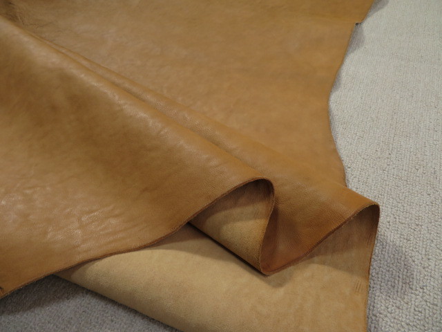  SALE 半裁 ヌメ 2~2 2mm前後 ナチュラルブラウン ダコタ調しぼ K(材料)｜売買されたオークション情報、yahooの商品情報をアーカイブ公開 - オークファン 材料