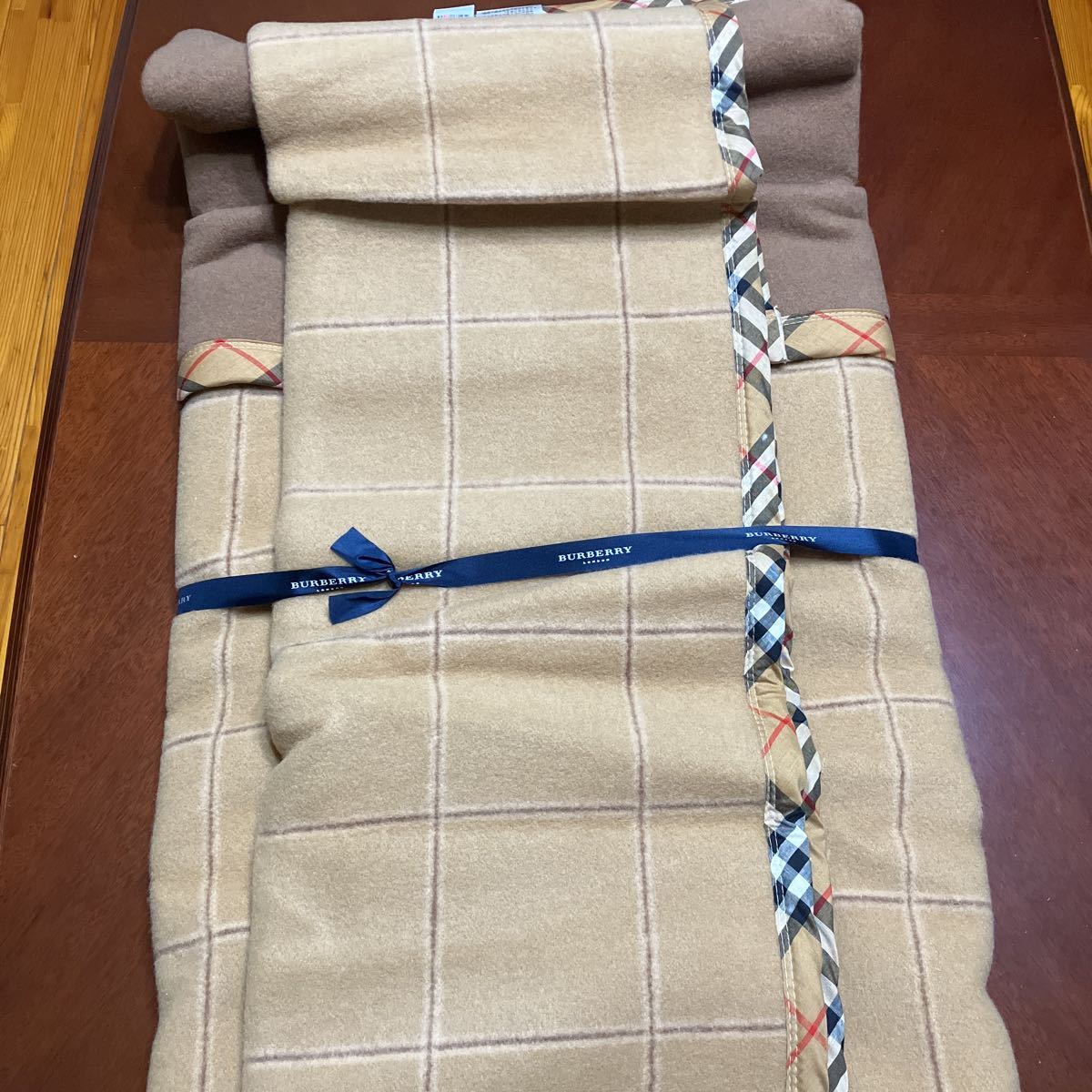 寝具 未使用 BURBERRY バーバリー 東京西川毛布 ウール100％ ノバチェック
