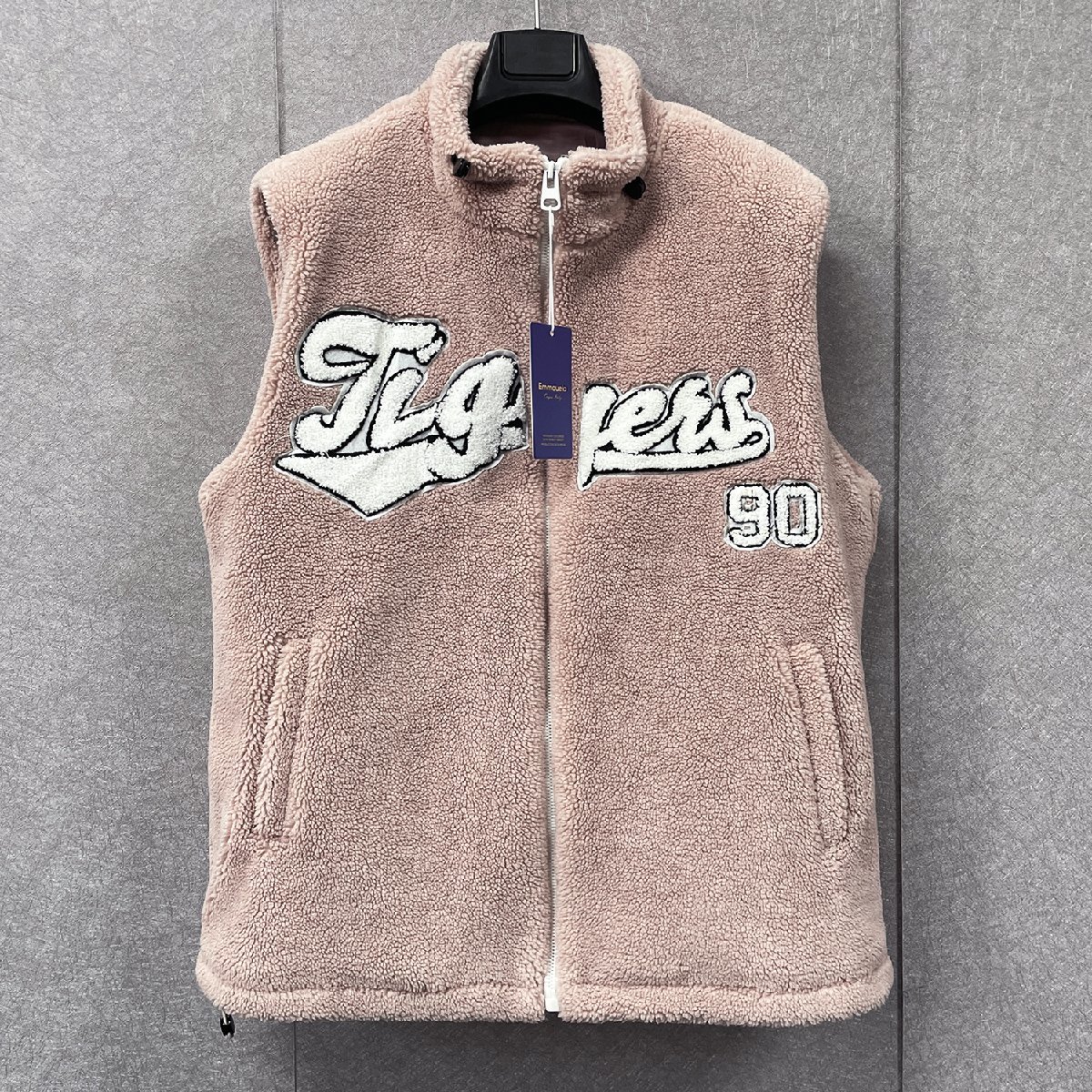 人気新作・ベスト 定価7万◆Emmauela・イタリア・ミラノ発◆上品 カシミヤ ボア サガラ刺繍 保温 防寒 ゆったり ユニセックス 冬 2XL/52