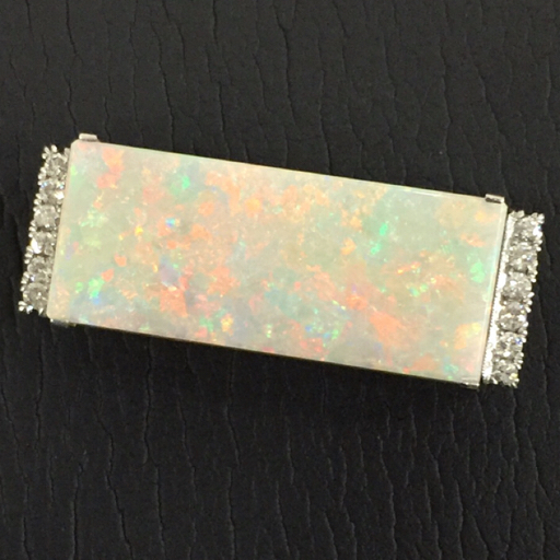 PM オパール 12P ダイヤモンド 帯留め 9.4g 3.7×1.4cm レディース アクセサリー ファッション小物