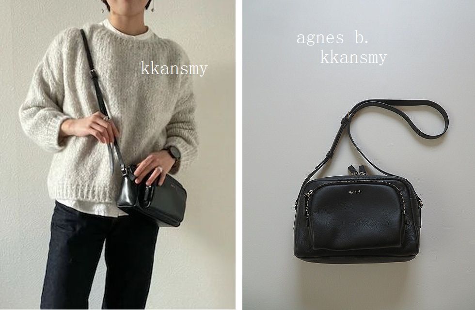 agnes ショルダーバッグ レザー b. b.（アニエスベー） バッグ 