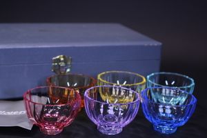 希少】モーゼル MOSER 金彩 手彫 太く ロックグラス 5客
