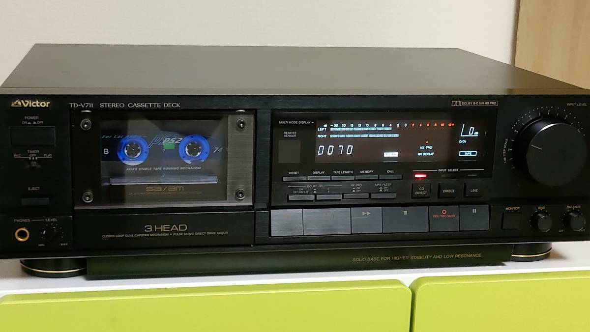 メンテ済み】Victor ビクター TD-V711 3ヘッド カセットデッキ