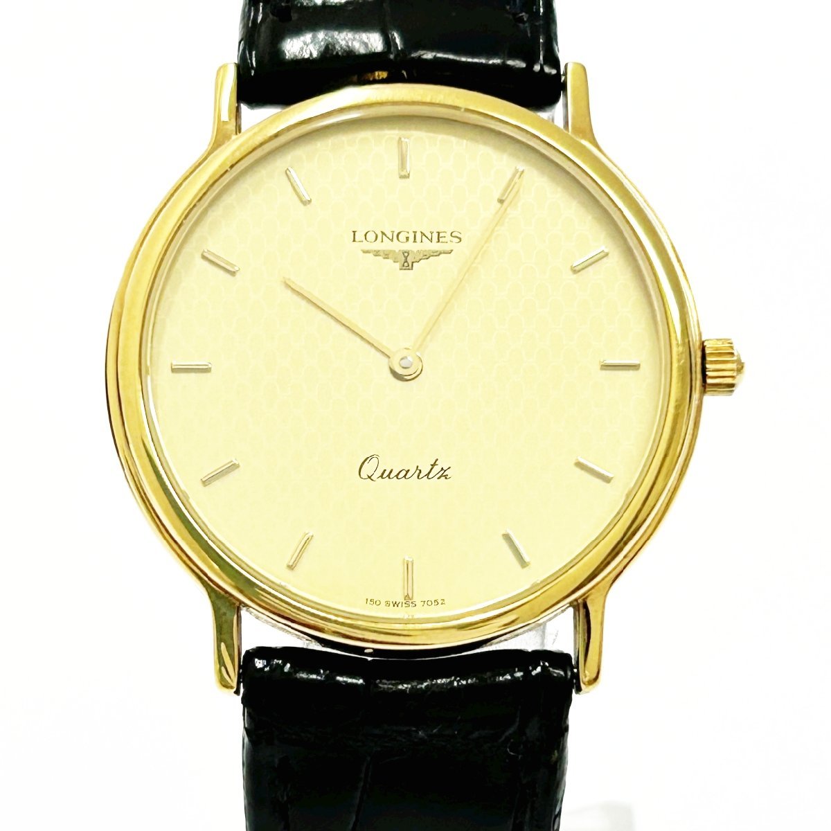 1円スタート】【箱付き】LONGINES ロンジン GP×革ベルト ゴールド文字 