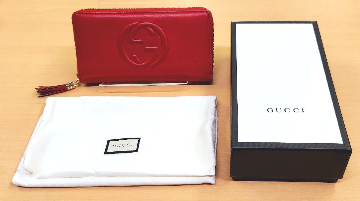 ソーホー グッチ GUCCI インターロッキングG レザー 黒 長財布