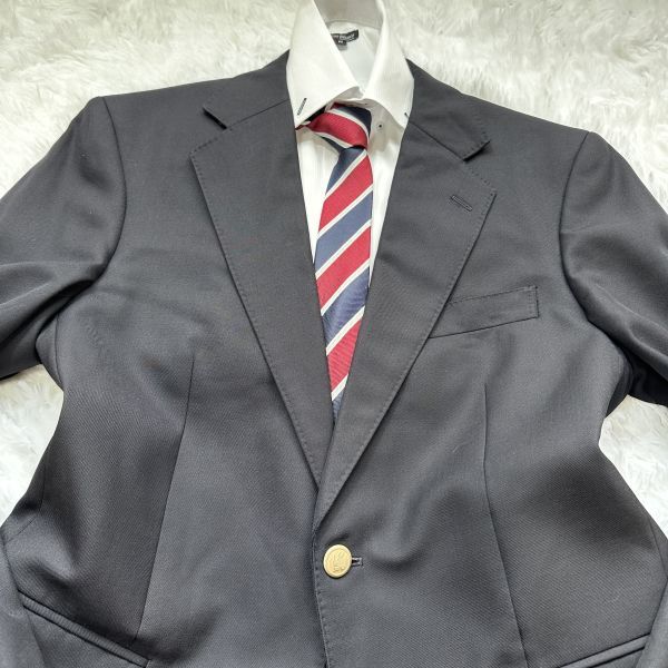希少・金ボタン】 バーバリー ロンドン カシミヤ AB4（M程度） 黒 