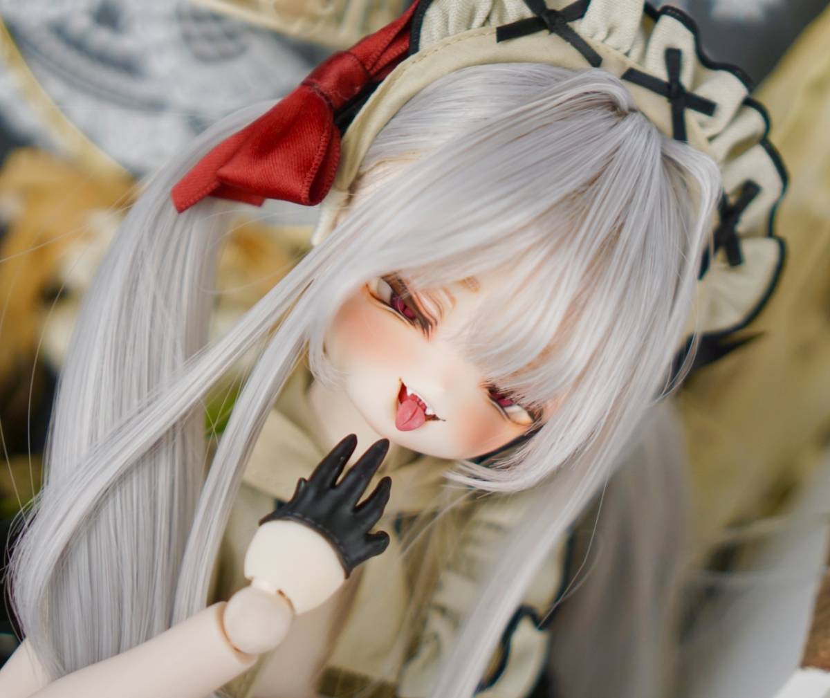 ディーラー様製 DDH-01 セミホワイト カスタムヘッド+ウィッグ他 MDD 