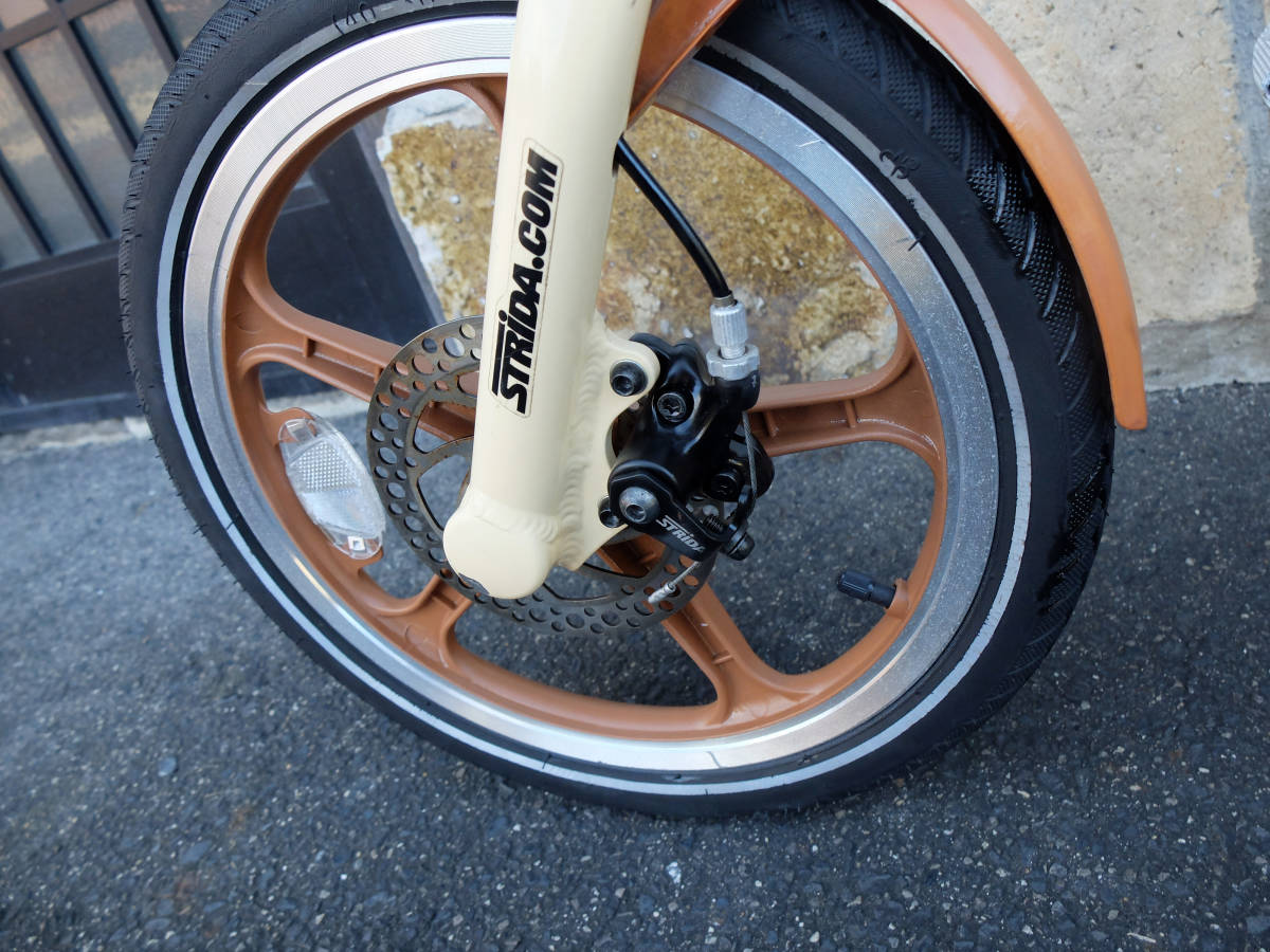 英国 STRiDA ストライダ LT クリーム/オレンジ・ブラウン/未整備ですが 