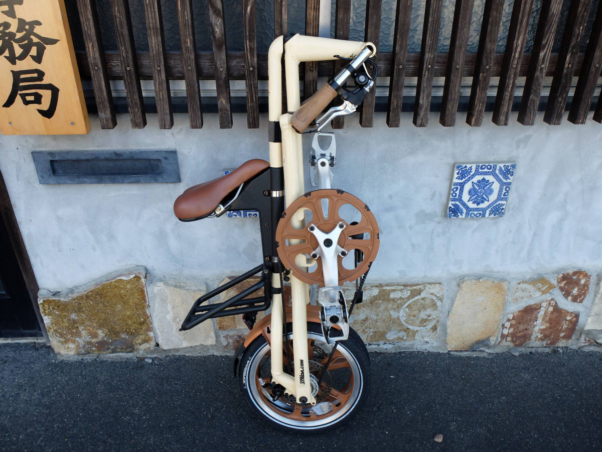 英国 STRiDA ストライダ LT クリーム/オレンジ・ブラウン/未整備ですが 
