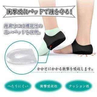 L 2セット かかとサポーター かかと保護カバー 中敷き かかとクッション_3