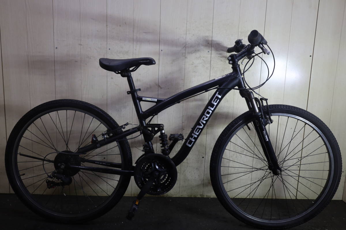 R*r様 シボレー CHEVY26型 シマノ18速 430mm MTB BLAC 人気良品！Chevroletシボレー 26型 シマノ18速 430mm Wサス付き MTB