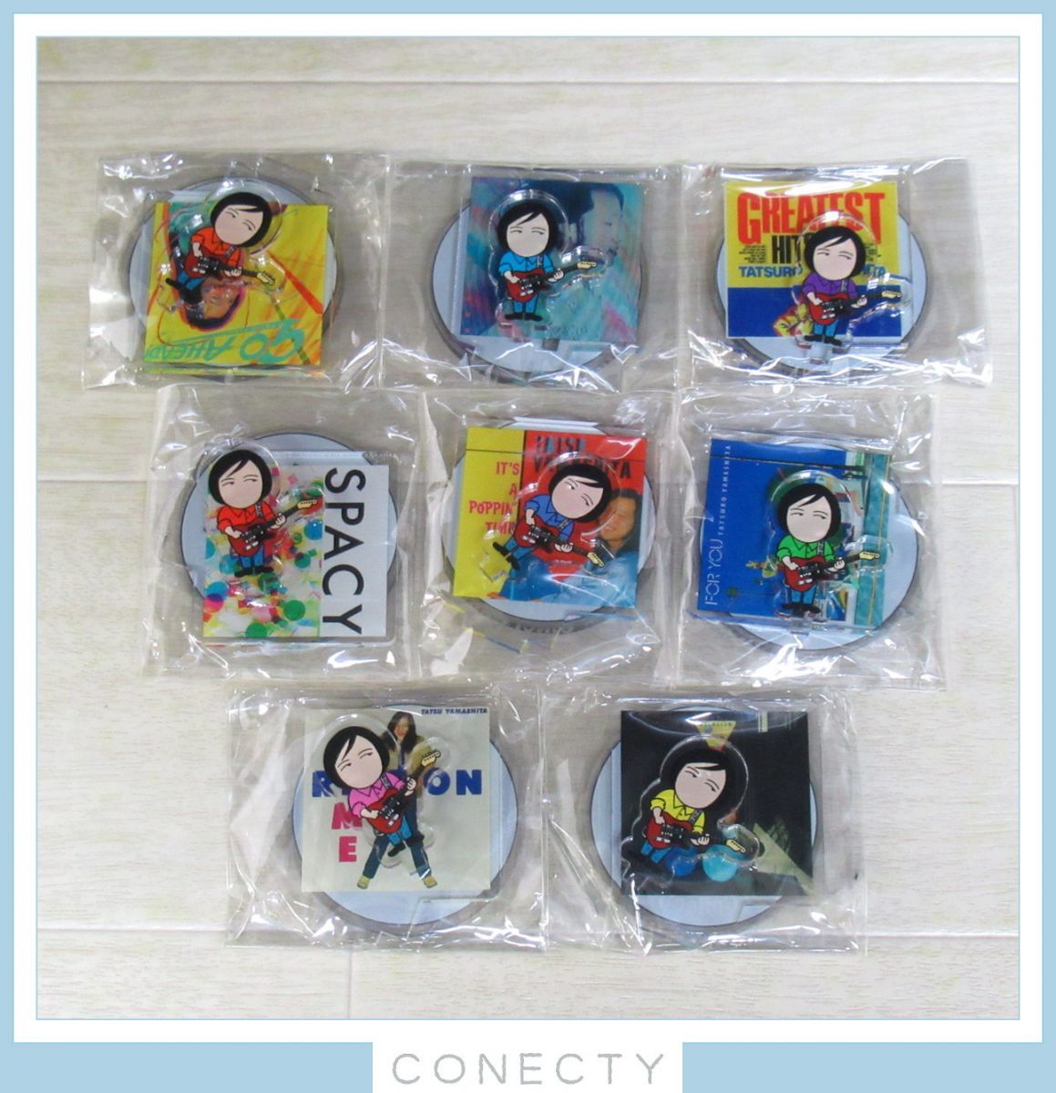 未開封 山下達郎 タワレコ限定 ガチャ ミニアクリルスタンド 全8種 コンプリートセット【K3【SP