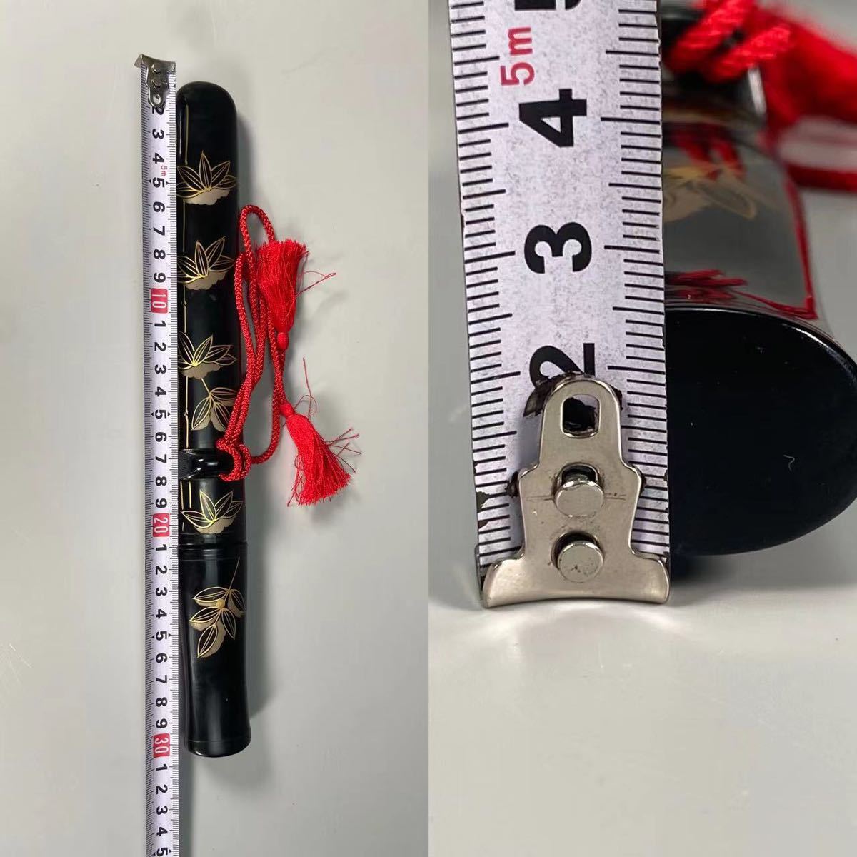 M0388 雪笠文蒔絵守刀 短刀 御手刀 懷剣 刀剣美術 武具 刀装具 下げ緒 