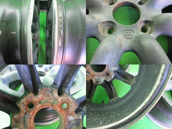 ブラックレーシング BR 14インチ 4本 +40 PCD100 ホイール 8スポーク 0