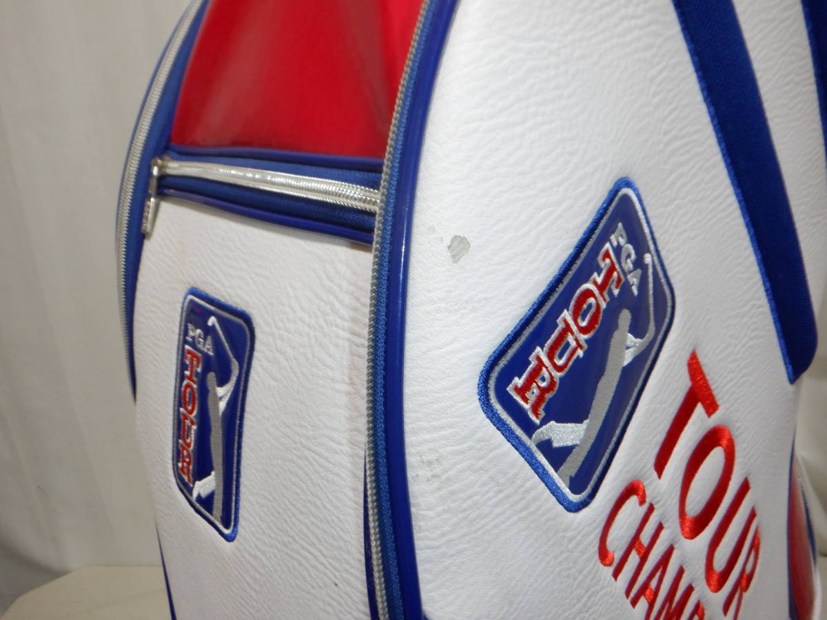 PGA TOUR CHAMPIONSHIP 9.0型☆中古～美品☆カートバック(WHxREDxBLUE