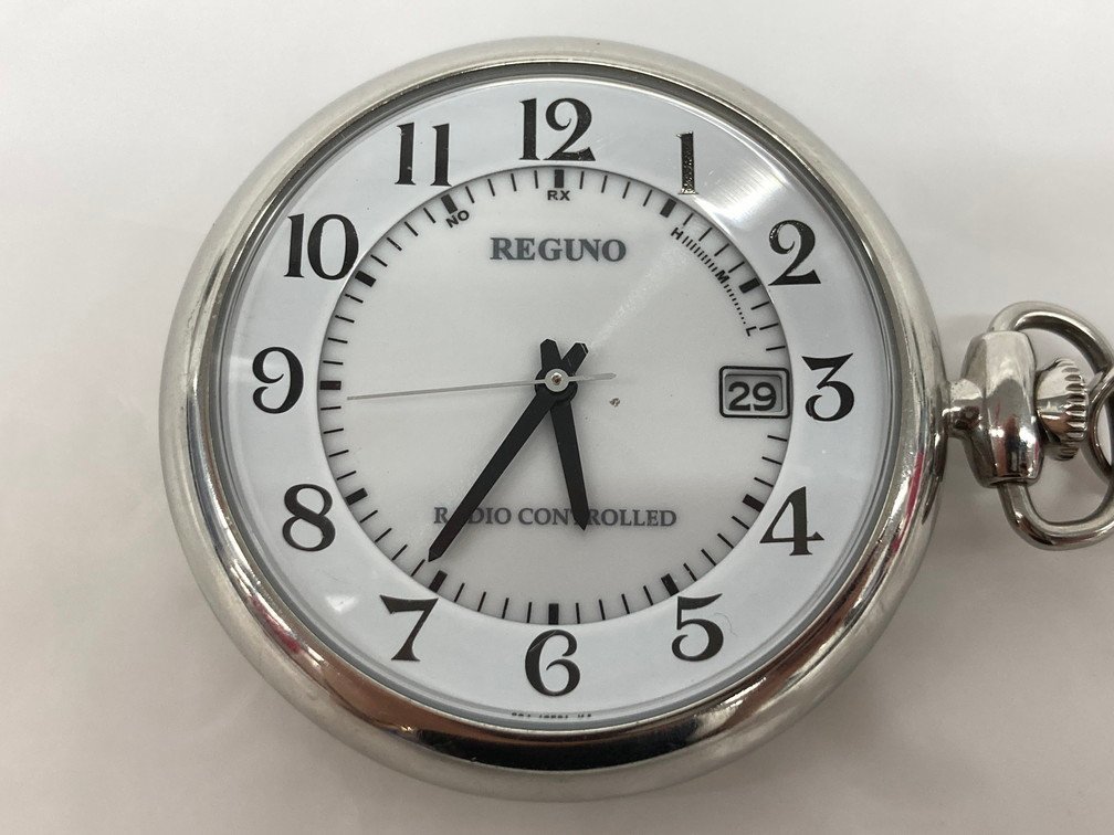 REGUNO レグノ懐中時計 RADIO　CONTROLLED H415-R005111 稼働【BIBC7074】