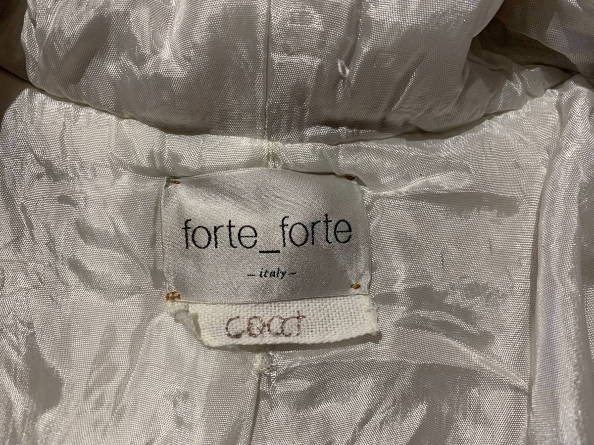 たたーんオーダーページ forte_forte フェイクファー フーデッドロングコート ボア 0 フォルテ