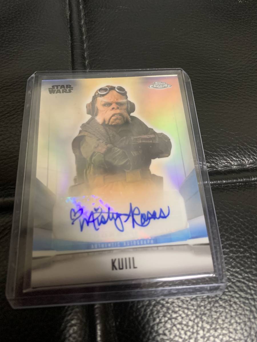 貴重　マンダロリアン　スターウォーズ　topps モフギデオン　サイン　カード スターウォーズ マンダロリアン サインカード クイール トレーディング