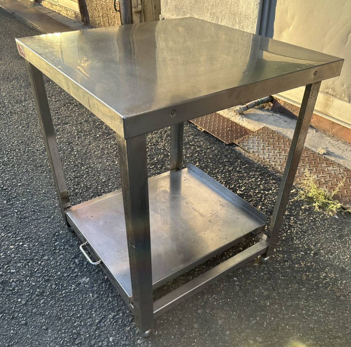 業務用 作業台 スライド台付き 炊飯台 幅600×奥行600×高さ700 厨房機材