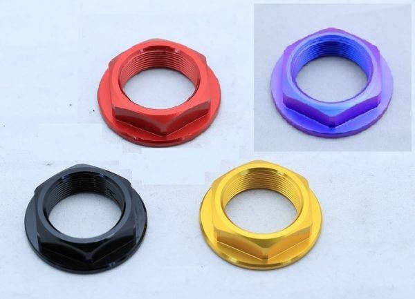 １円売切！トップブリッジ ワークスステムナット [ チタンブルー / アルミブラック / アルミレッド / アルミゴールド ] NSR250R T2Racing トップブリッジ T2Racing MC18・21・28 新品チタン合金 MC18・21 袋ナット