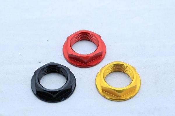 １円売切！トップブリッジ ワークスステムナット [ チタンブルー / アルミブラック / アルミレッド / アルミゴールド ] NSR250R T2Racing トップブリッジ T2Racing MC18・21・28 新品チタン合金 MC18・21 袋ナット