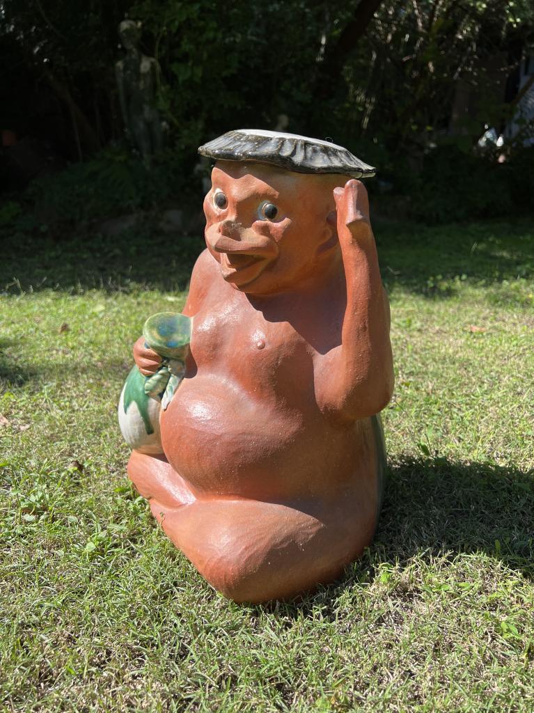 定番人気，豊富な】 河童 カッパ かっぱ 置物 オブジェ 陶器 珍品 酒瓶