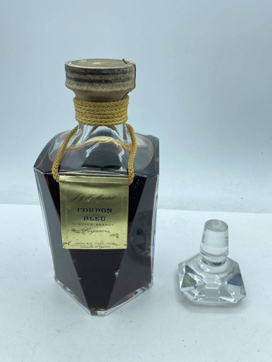 【酒F14】Martell マーテル CORDON BLEU コルドンブルー バカラ baccarat ブランデー デキャンタ 替え栓付き 未開栓 古酒 現状