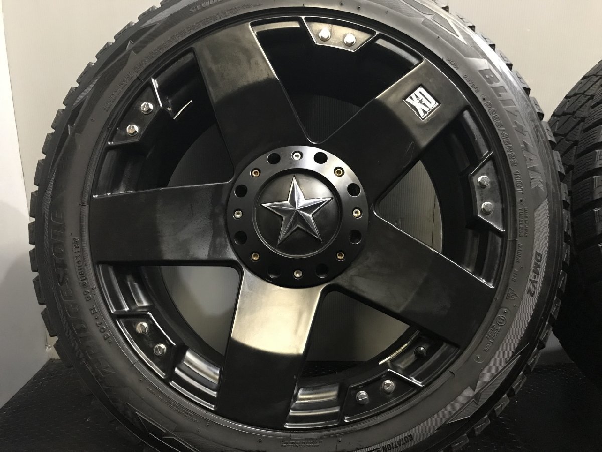 【BS BLIZZAK DM-V2 285/45R22】スタッドレス【KMC XD775 ロックスター 22インチ 9.5J6HPCD135/139.7+12】エスカレード等　(VTP837MY) クレジットカード QRコード決済可能 BS BLIZZAK DM-V2 285/45R22 スタッドレス KMC XD775 ロックスター 22
