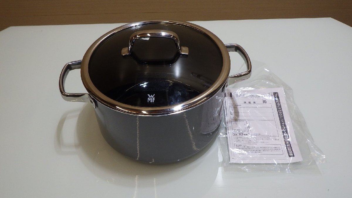 B640-40208 展示品 未使用品 ヴェーエムエフ ハイキャセロール 24cm プラチナム 鍋 IH対応 天然鉱石 ※レシピ本有 2026年最新Yahoo!オークション -:wmfの中古品・新品・未使用品一覧 WMF（ヴェーエムエフ）の中古品の通販サイト