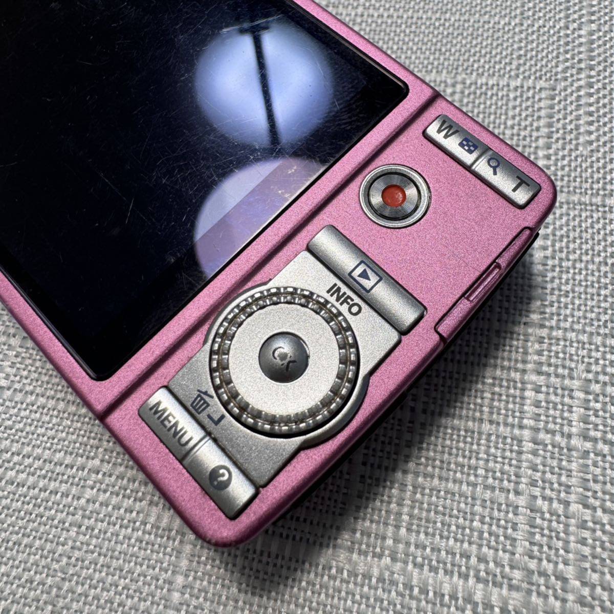 OLYMPUS オリンパス コンパクトデジタルカメラ μ-7050 ピンク 動作未確認 本体 バッテリーのみ