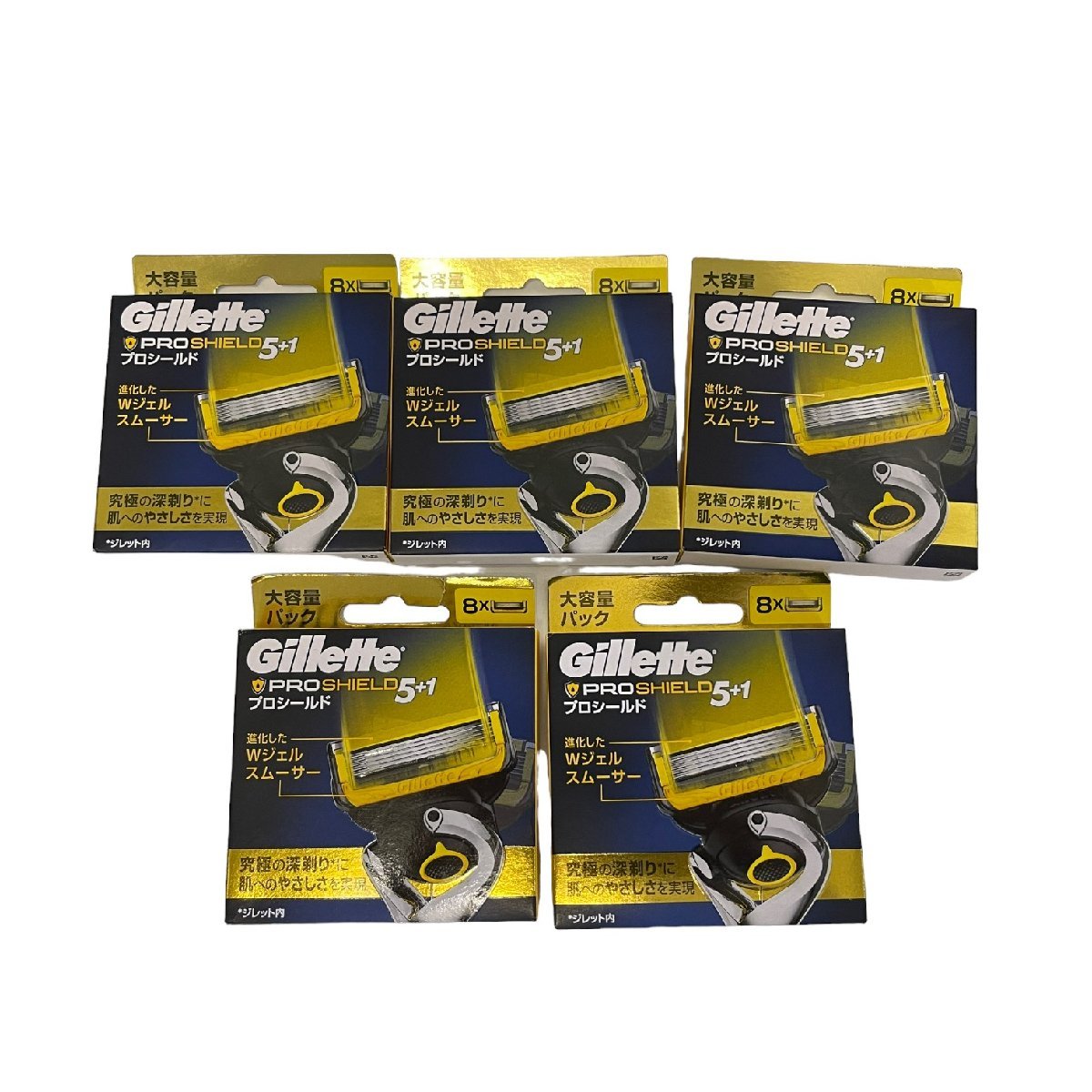 【未開封】 Gillette PROSHIELD5+1 ジレット プロシールド 替刃8個入り 大容量パック 5箱セット W10-430RL