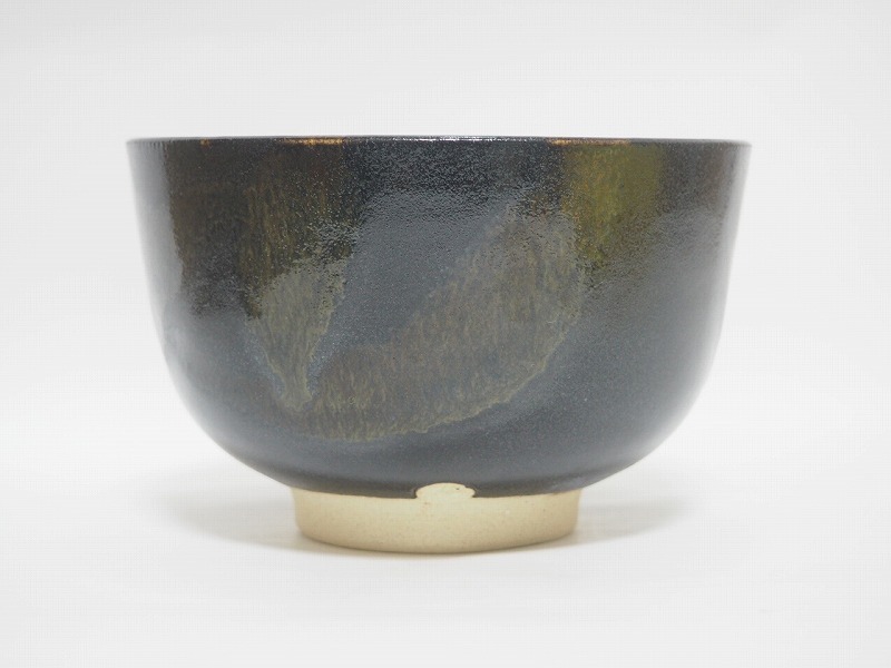 B0917 薩摩 霧島焼 宮下紫草 作 茶碗 共布共箱 完品 茶道具 抹茶道具