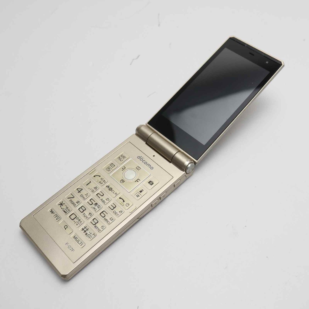 良品中古 F-07F ゴールド 即日発送 ガラケー FUJITSU DoCoMo 本体 白