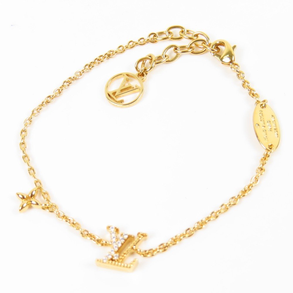 67034★1円スタート★LOUIS VUITTON ルイヴィトン 未使用品 LVアイコニック 現行 22年製 M00587 ブレスレット ゴールド