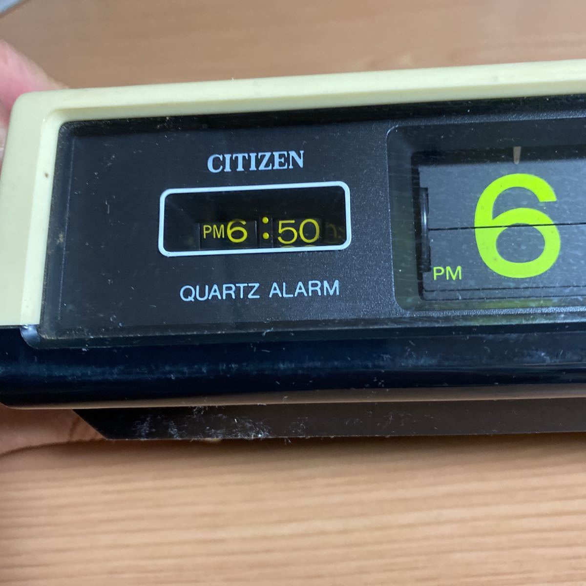 パタパタ時計 昭和レトロ CITIZEN 電池式 シチズン QUARTZ ALARM