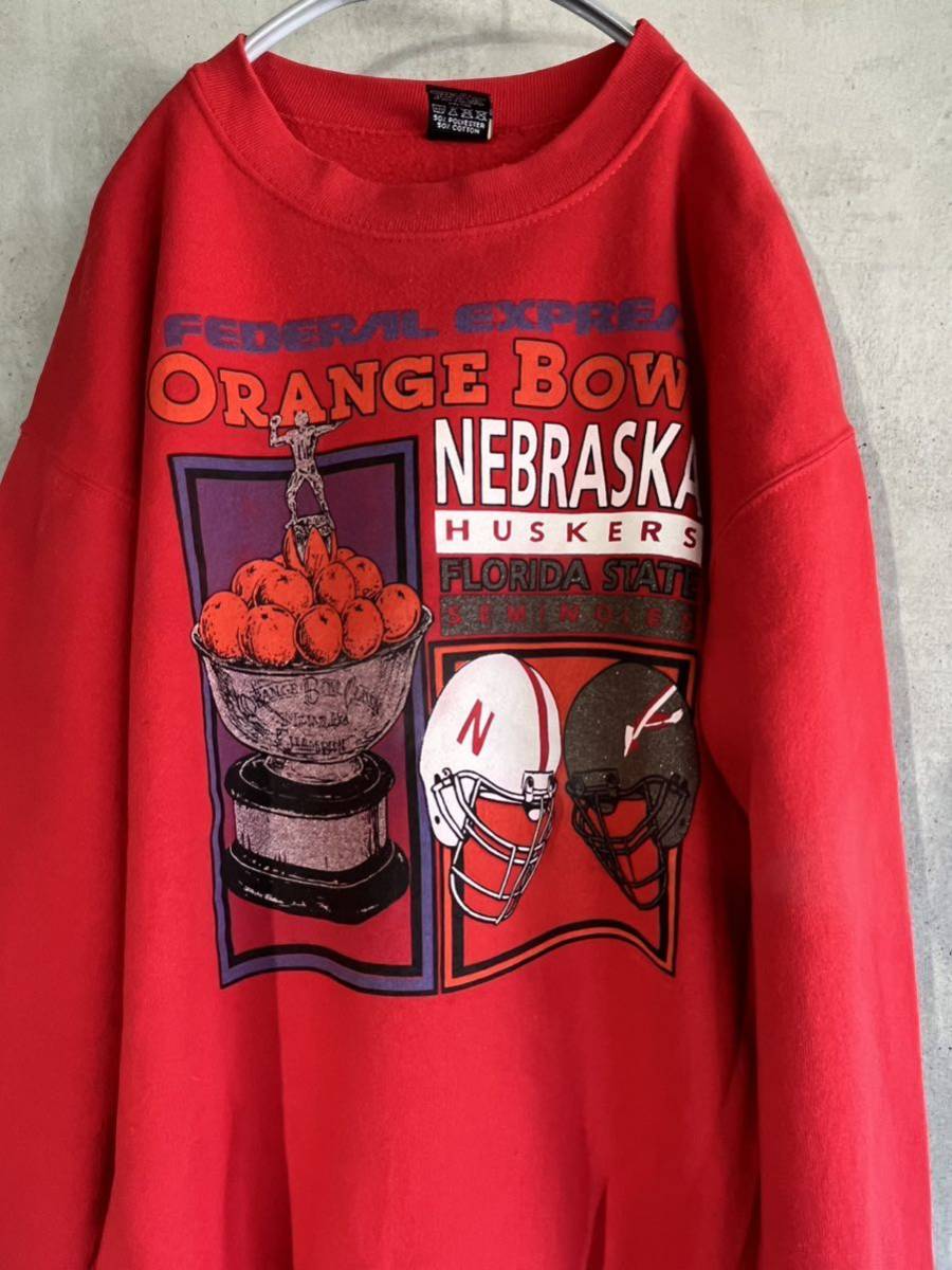 フェデックス 90年代 FedEx ネイビー ヴィンテージ古着 00s 80s 80年代 90s 90年代 FedEx フェデックス カレッジ フットボール NCAA アメフト スウェット トレーナー ビンテージ USA古着 アメリカ