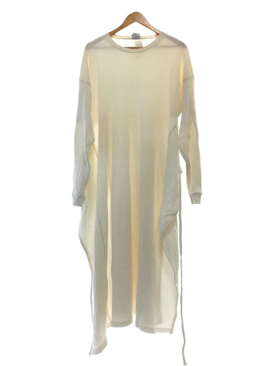 BASERANGE◆長袖ワンピース/XS/コットン/WHT/無地