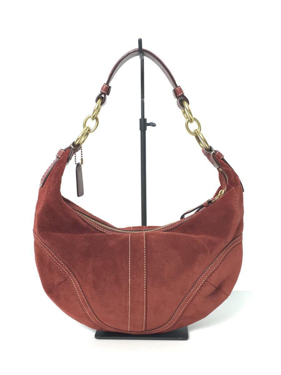 COACH◇ハンドバッグ/スウェード/ボルドー/10057 - コーチ ワン 