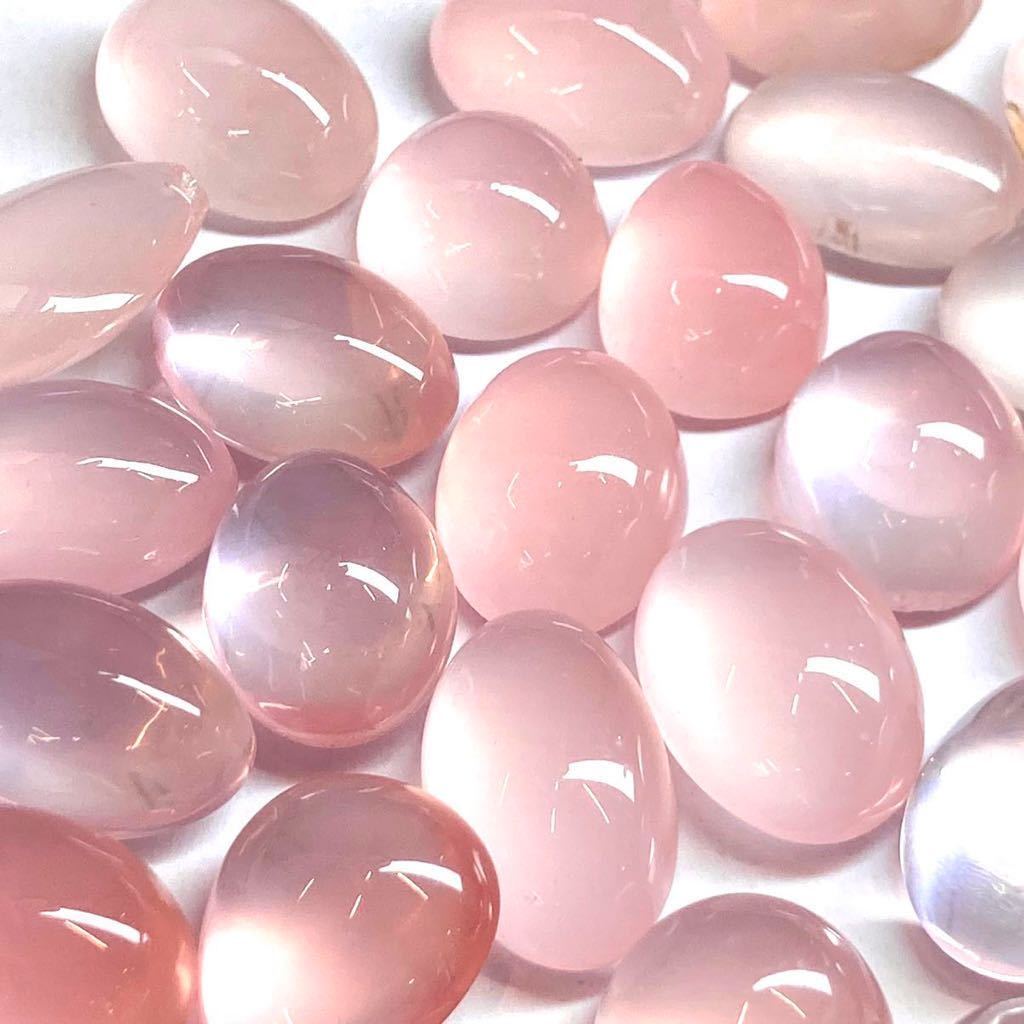 天然ローズクォーツ26点おまとめ500ct］O rose quartz パワーストーン