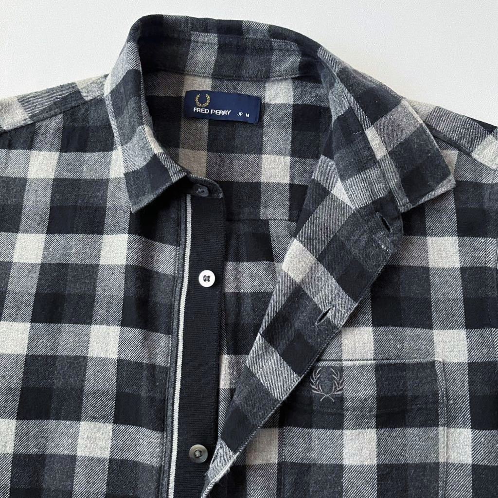 フレッドペリー FRED PERRY チェック 長袖シャツ JP Mネルシャツ