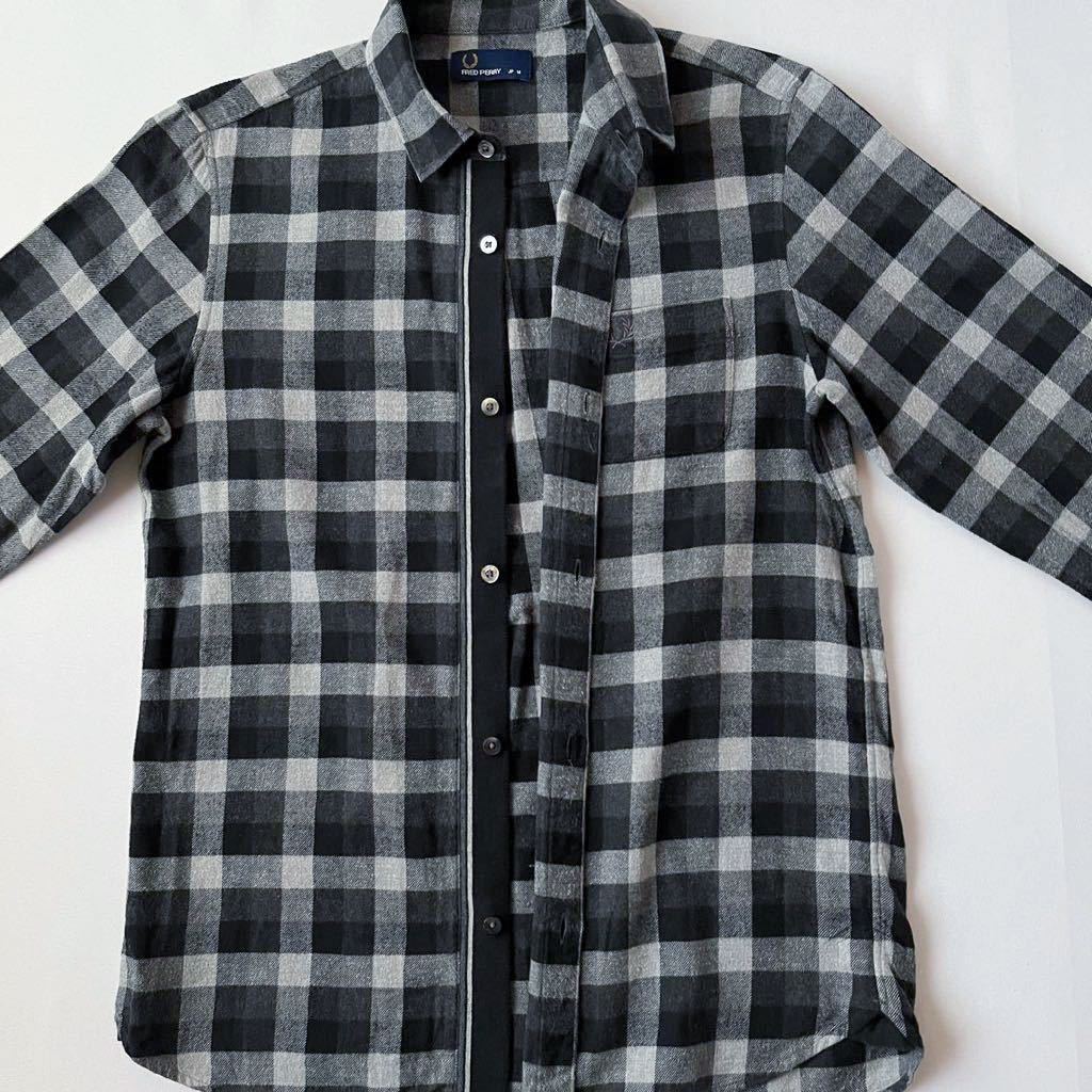 フレッドペリー FRED PERRY チェック 長袖シャツ JP Mネルシャツ