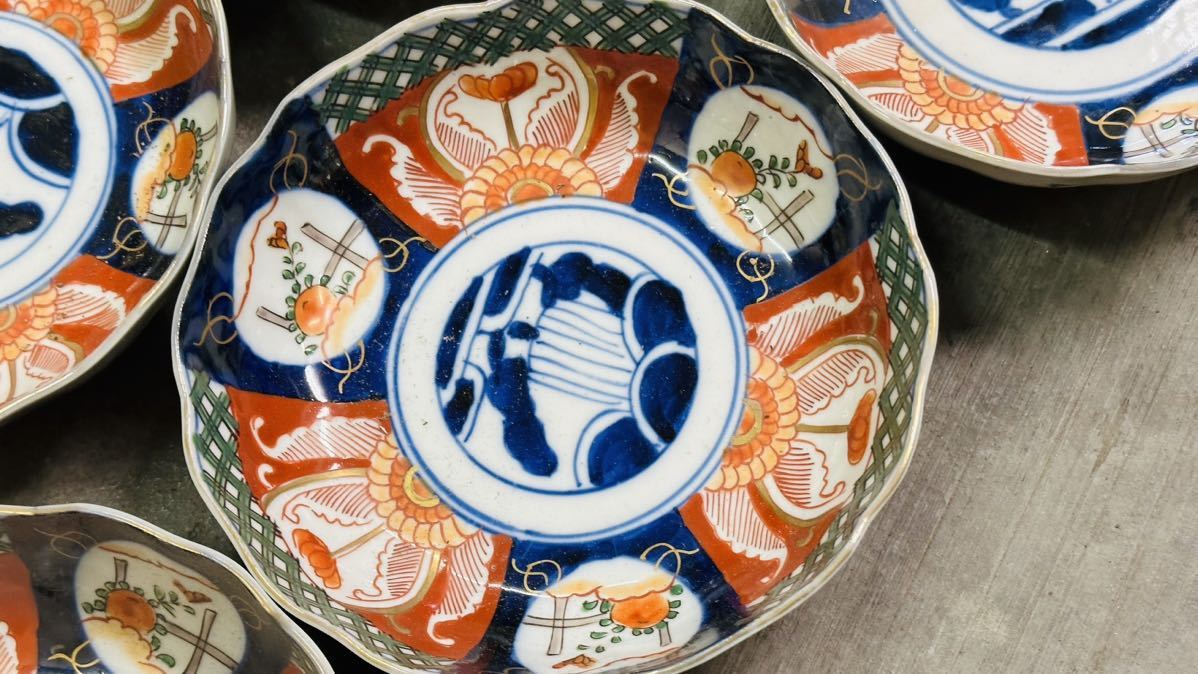 古伊万里 色絵 皿 15客 木箱付き