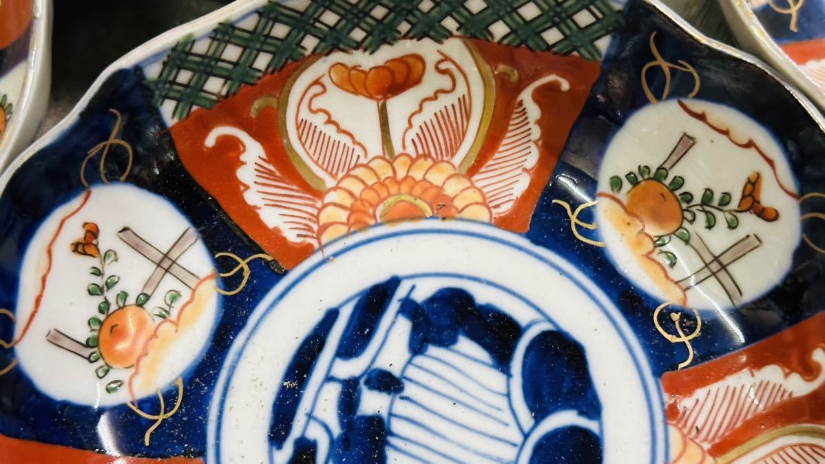 古伊万里 色絵 皿 15客 木箱付き