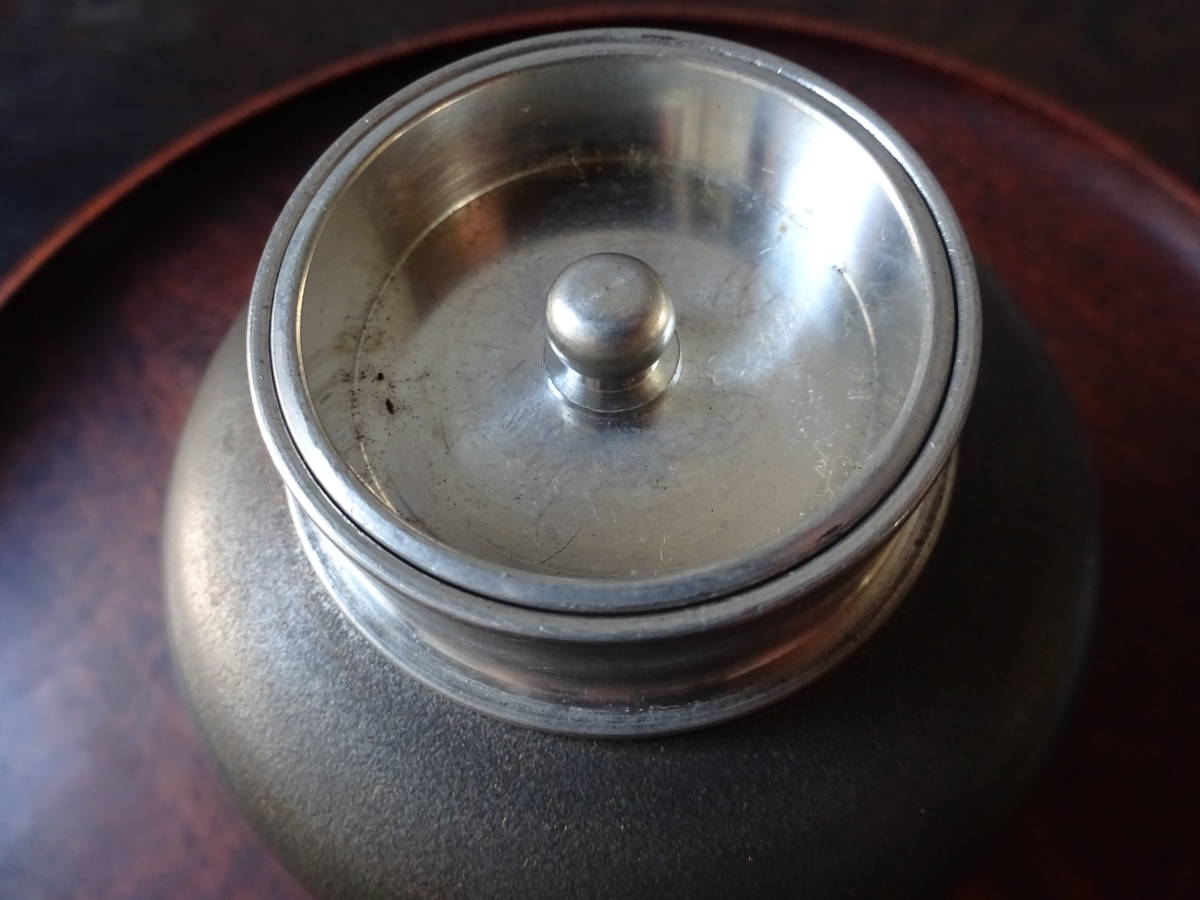 O 間村自造 錫製 茶壷 茶入 中蓋付 重さ約467g xvpbvx 【公式通販】