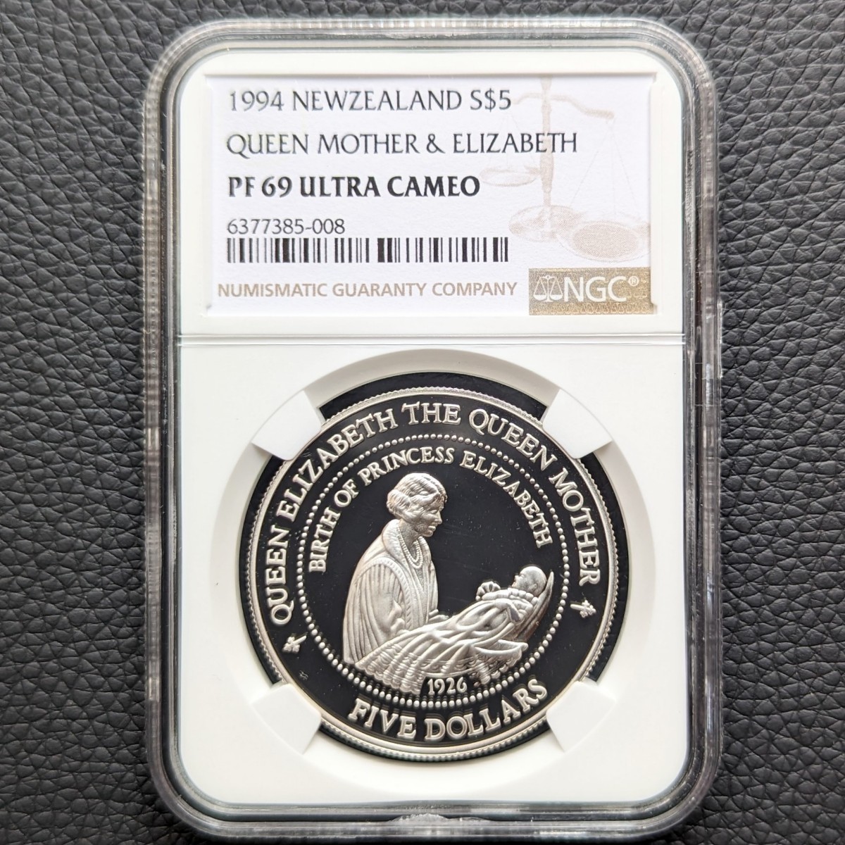 1円スタート 世界に6枚 希少 銀貨 鑑定 1994年 ニュージーランド